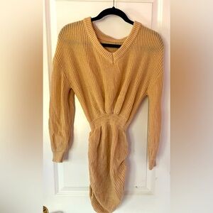 Tan skin tight dress